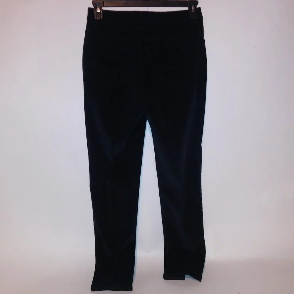 St Johns Bay Womens Pants Size 8 Solid Black Corduroy Stretch Skinny‎ Waist 28" - Picture 11 of 14